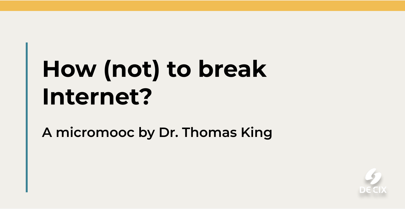 How to (not) break the internet